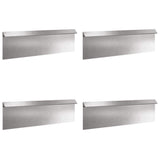 vidaXL Slakkenhekken 8 pcs Zilver Roestvrij staal