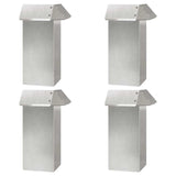 vidaXL Slakkenhekken 8 pcs Zilver Roestvrij staal