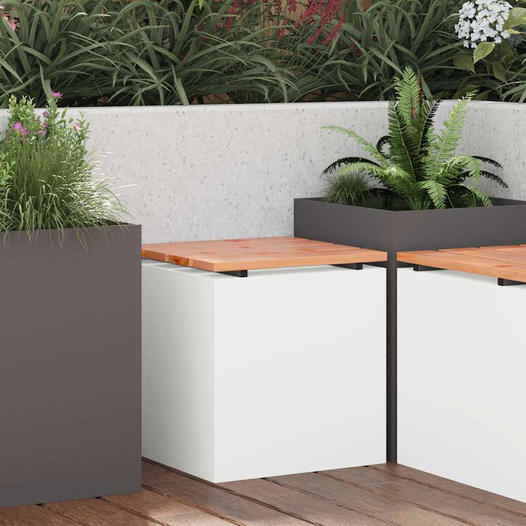 vidaXL Tuinbank Zwart Massief Douglas Hout en Staal