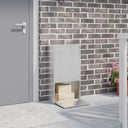 vidaXL Pakket Inwerpkoker met opslag Zwart 44 x 22 x 82 cm Staal