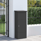 vidaXL Pakket Inwerpkoker met opslag Zwart 44,5 x 29 x 110,5 cm Staal