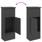 vidaXL Pakket Inwerpkoker met opslag Zwart 44,5 x 29 x 110,5 cm Staal