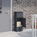vidaXL Pakket Inwerpkoker met opslag Zwart 44,5 x 29 x 110,5 cm Staal