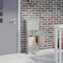 vidaXL Pakket Inwerpkoker met opslag Zwart 44,5 x 29 x 110,5 cm Staal