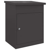 vidaXL Pakket Inwerpkoker met opslag Zwart 47.5 x 38 x 59 cm Staal