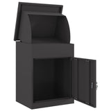 vidaXL Pakket Inwerpkoker met opslag Zwart 47.5 x 38 x 59 cm Staal