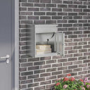 vidaXL Pakket Inwerpkoker met opslag Zwart 47.5 x 38 x 59 cm Staal