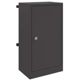 vidaXL Brievenbus met opslag met de deur Zwart 30 x 20 x 55 cm Staal