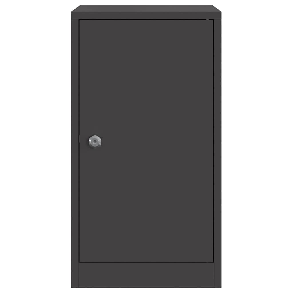 vidaXL Brievenbus met opslag met de deur Zwart 30 x 20 x 55 cm Staal
