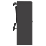 vidaXL Brievenbus met opslag met de deur Zwart 30 x 20 x 55 cm Staal