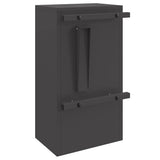 vidaXL Brievenbus met opslag met de deur Zwart 30 x 20 x 55 cm Staal