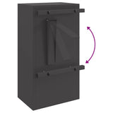 vidaXL Brievenbus met opslag met de deur Zwart 30 x 20 x 55 cm Staal