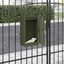 vidaXL Brievenbus met opslag met de deur Zwart 30 x 20 x 55 cm Staal