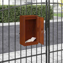 vidaXL Brievenbus met opslag met de deur Zwart 30 x 20 x 55 cm Staal