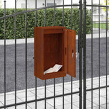 vidaXL Brievenbus met opslag met de deur Zwart 30 x 20 x 55 cm Staal