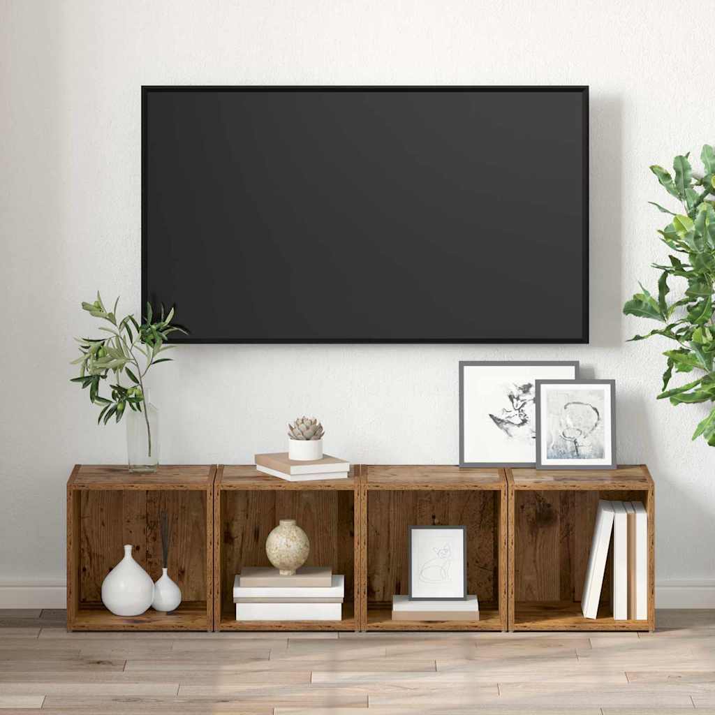 vidaXL Tv-meubel 37x35x37 cm bewerkt hout wit