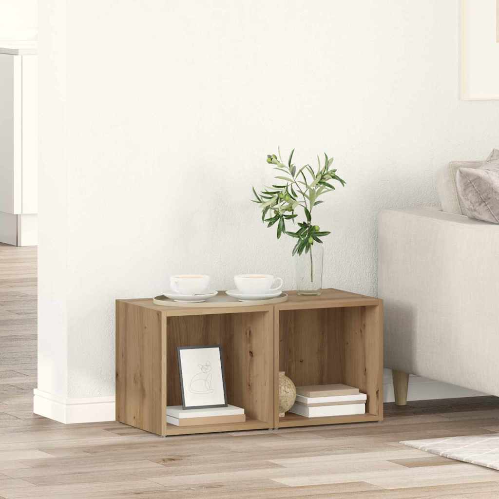 vidaXL Tv-meubel 37x35x37 cm bewerkt hout wit