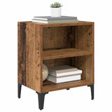 vidaXL Nachtkastje met metalen poten 40x30x50 cm wit