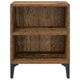 vidaXL Nachtkastje met metalen poten 40x30x50 cm wit