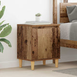 vidaXL Nightstand with Solid Wood Legs 40x30x50 cm White