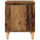 vidaXL Nightstand with Solid Wood Legs 40x30x50 cm White