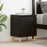 vidaXL Nightstand with Solid Wood Legs 40x30x50 cm White
