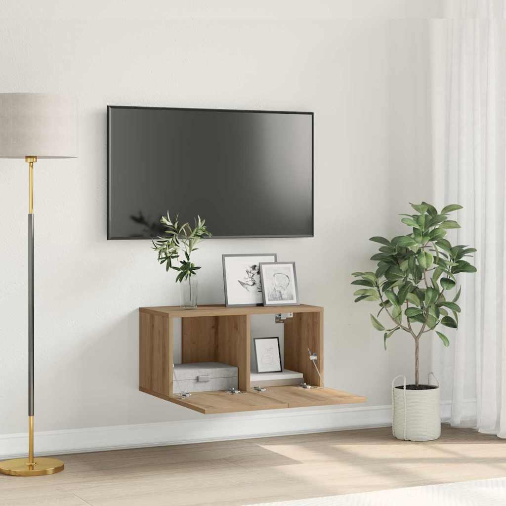 vidaXL Tv-hangmeubel 60x30x30 cm wit