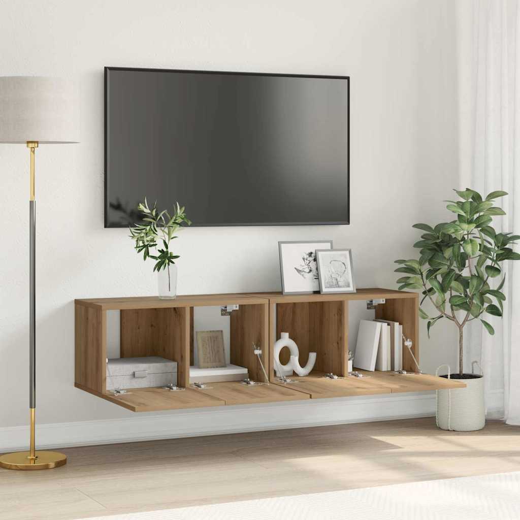 vidaXL Tv-hangmeubel 60x30x30 cm wit