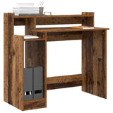 vidaXL Desk with LED lighting 97x45x90 cm engineered wood white