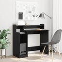 vidaXL Desk with LED lighting 97x45x90 cm engineered wood white