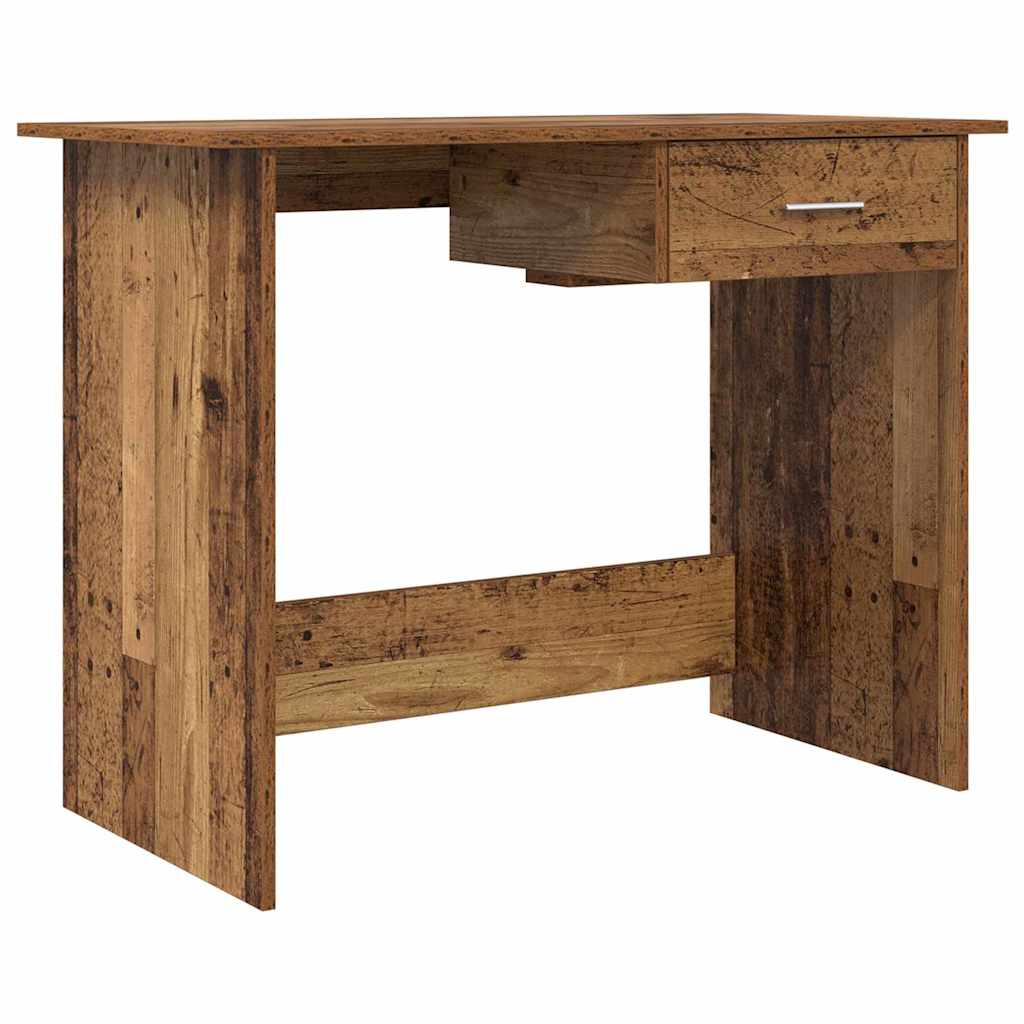 vidaXL Bureau 100x50x76 cm bewerkt hout wit