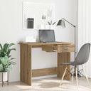 vidaXL Bureau 100x50x76 cm bewerkt hout wit