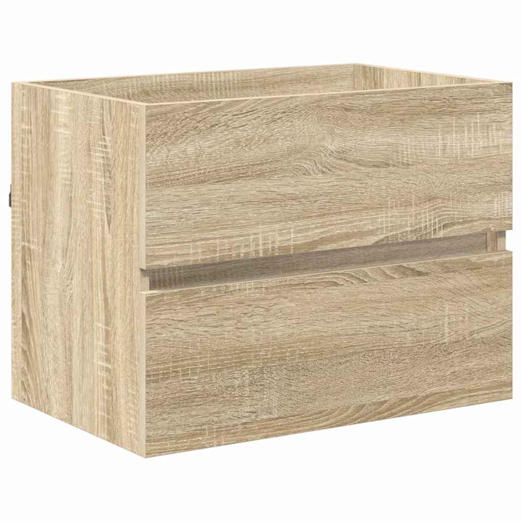 vidaXL Badkamermeubel Set met lade met opslag Sonoma Eik Bewerkt hout