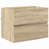 vidaXL Badkamermeubel Set met lade met opslag Sonoma Eik Bewerkt hout