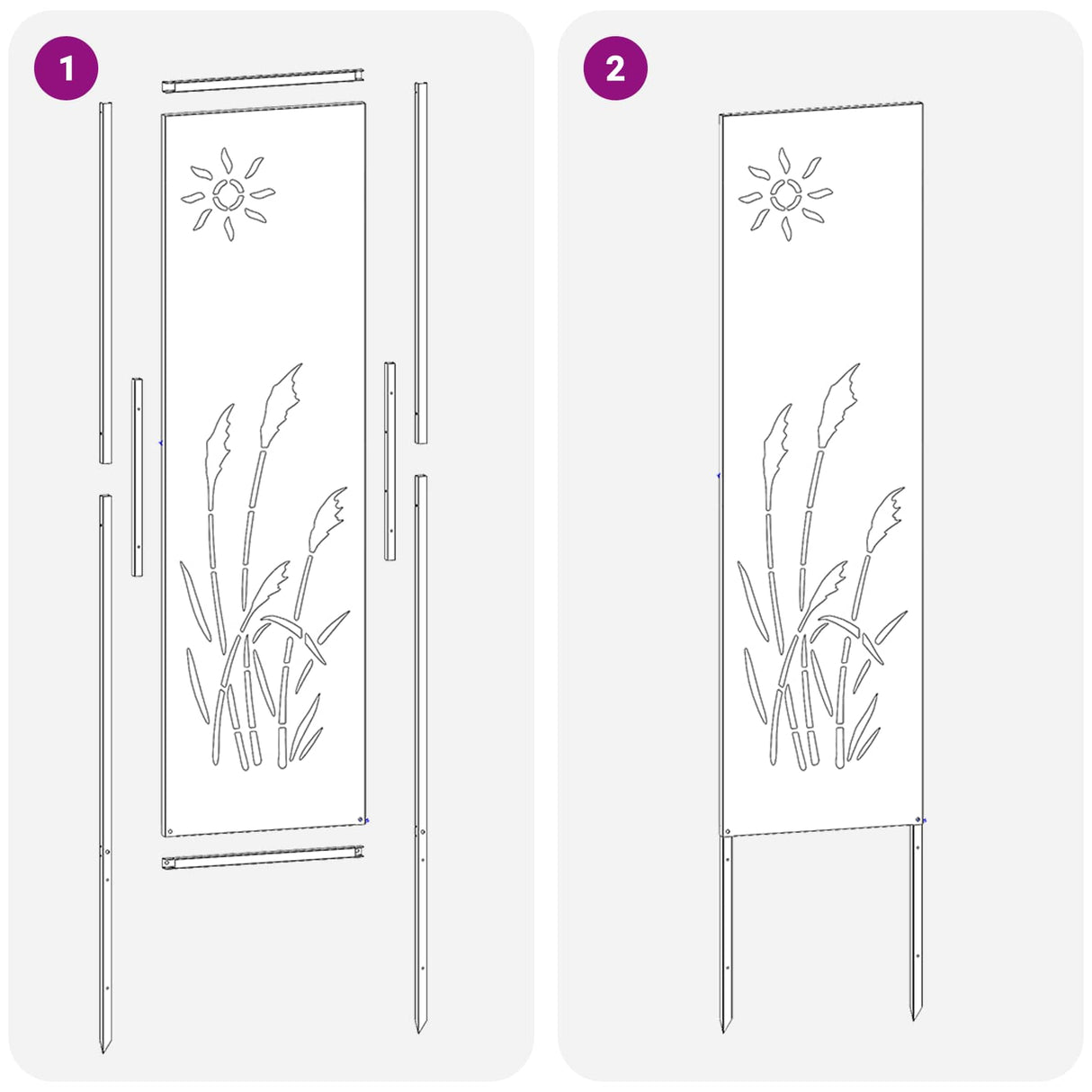vidaXL Tuin Privacy Scherm Zwart 32 x 140 cm Koudgewalst staal