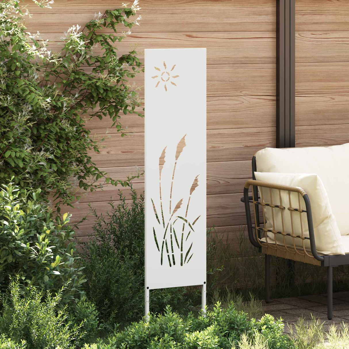 vidaXL Tuin Privacy Scherm Zwart 32 x 140 cm Koudgewalst staal