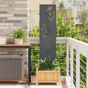 vidaXL Tuin Privacy Scherm Zwart 32 x 140 cm Koudgewalst staal