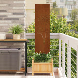vidaXL Tuin Privacy Scherm Zwart 32 x 140 cm Koudgewalst staal