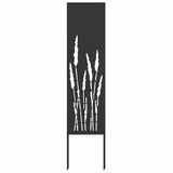 vidaXL Tuin Privacy Scherm Zwart 32 x 140 cm Koudgewalst staal