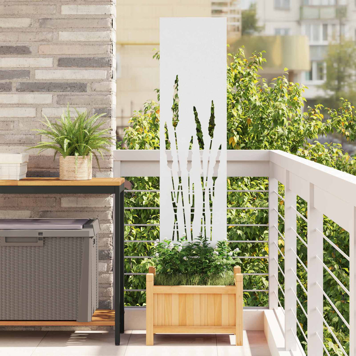 vidaXL Tuin Privacy Scherm Zwart 32 x 140 cm Koudgewalst staal