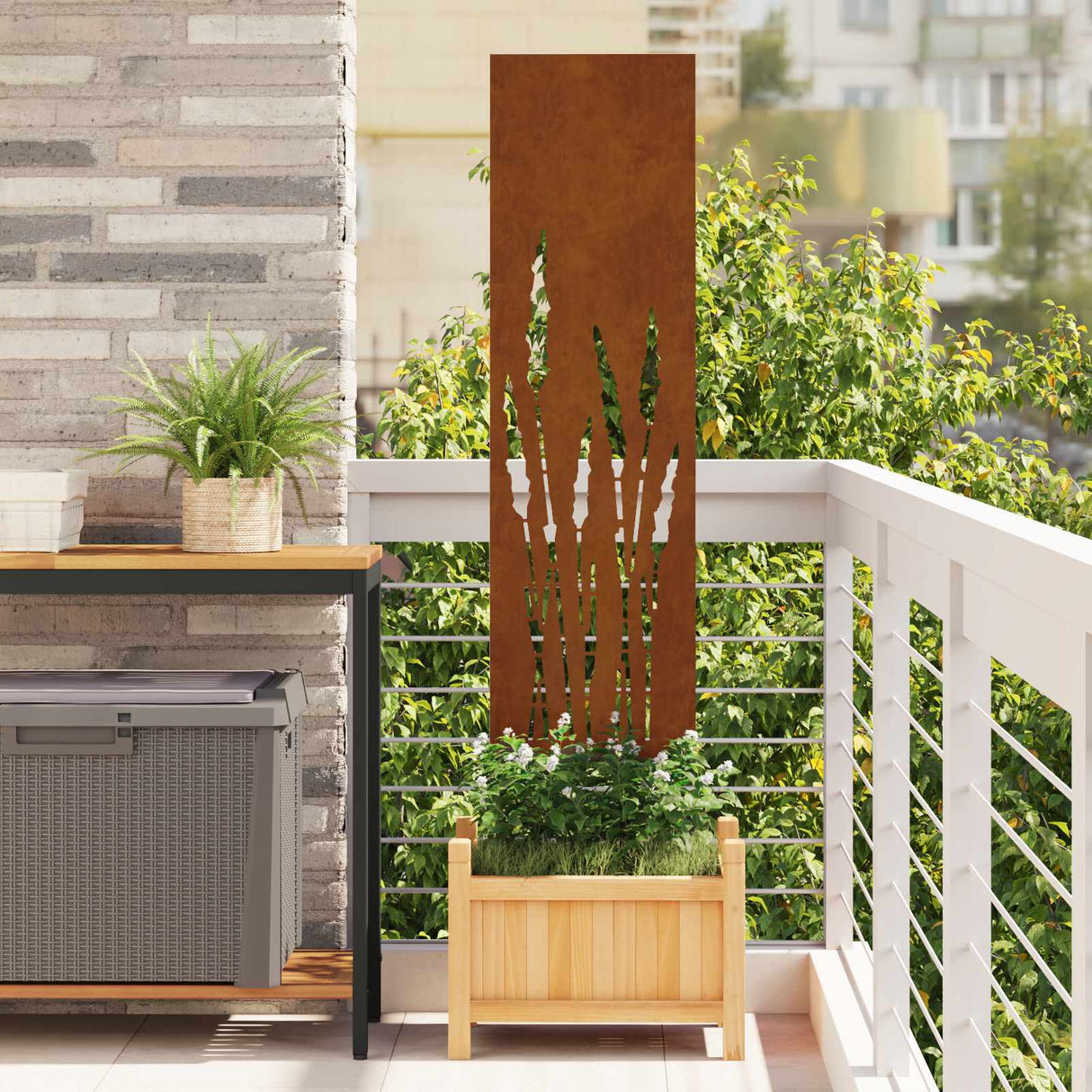vidaXL Tuin Privacy Scherm Zwart 32 x 140 cm Koudgewalst staal