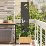 vidaXL Tuin Privacy Scherm Zwart 32 x 140 cm Koudgewalst staal