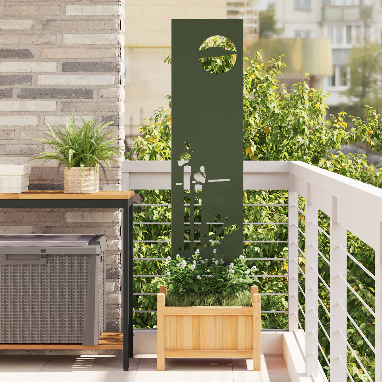 vidaXL Tuin Privacy Scherm Zwart 32 x 140 cm Koudgewalst staal