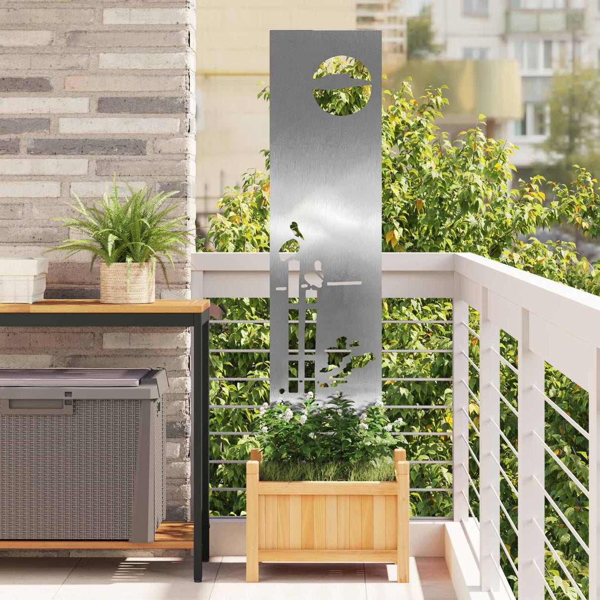vidaXL Tuin Privacy Scherm Zwart 32 x 140 cm Koudgewalst staal