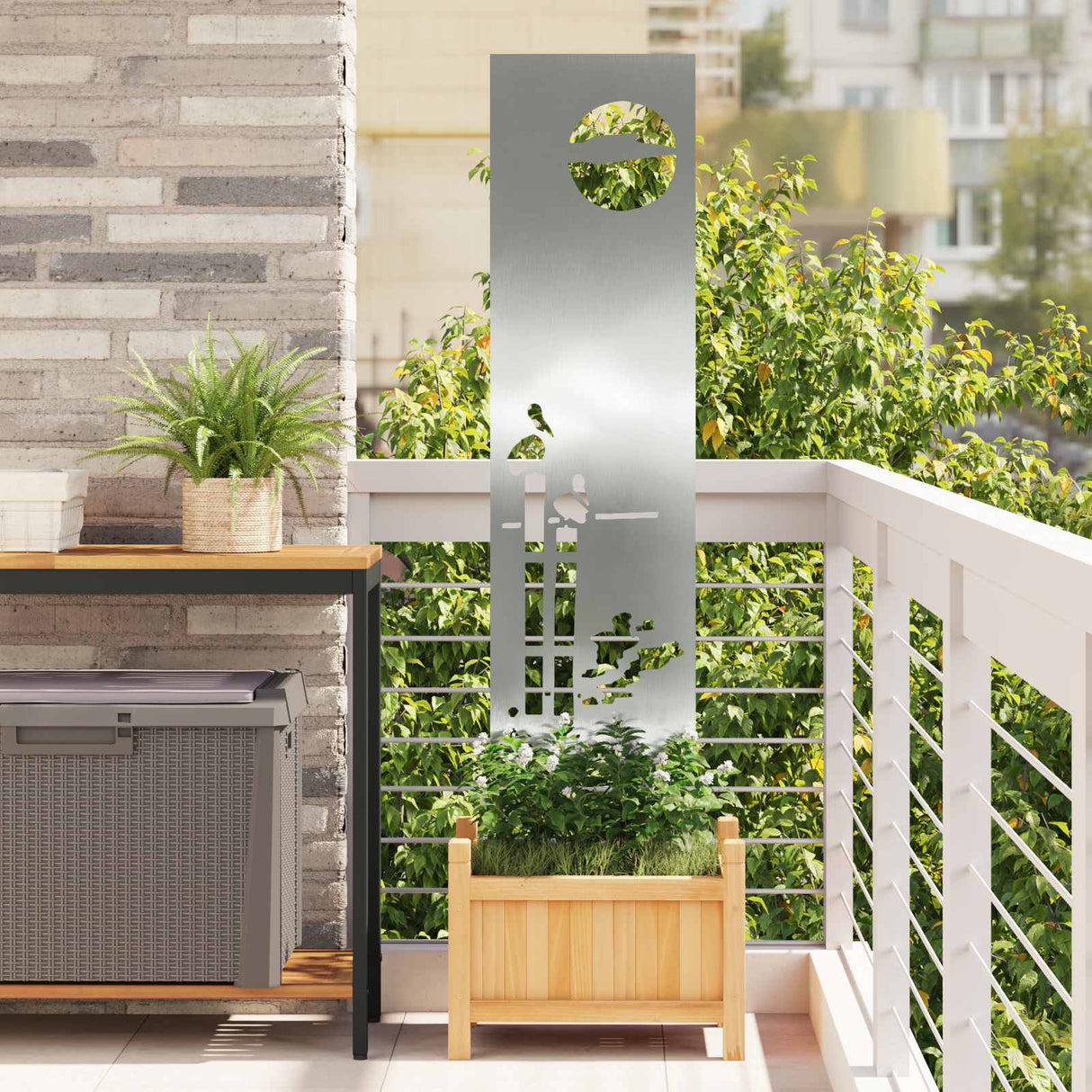 vidaXL Tuin Privacy Scherm Zwart 32 x 140 cm Koudgewalst staal