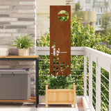 vidaXL Tuin Privacy Scherm Zwart 32 x 140 cm Koudgewalst staal