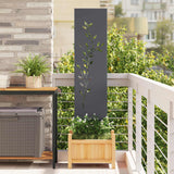 vidaXL Tuin Privacy Scherm Zwart 32 x 140 cm Koudgewalst staal