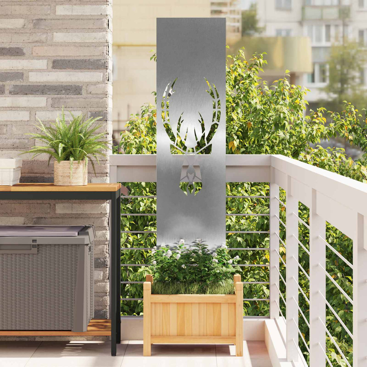 vidaXL Tuin Privacy Scherm Zwart 32 x 140 cm Koudgewalst staal