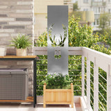 vidaXL Tuin Privacy Scherm Zwart 32 x 140 cm Koudgewalst staal