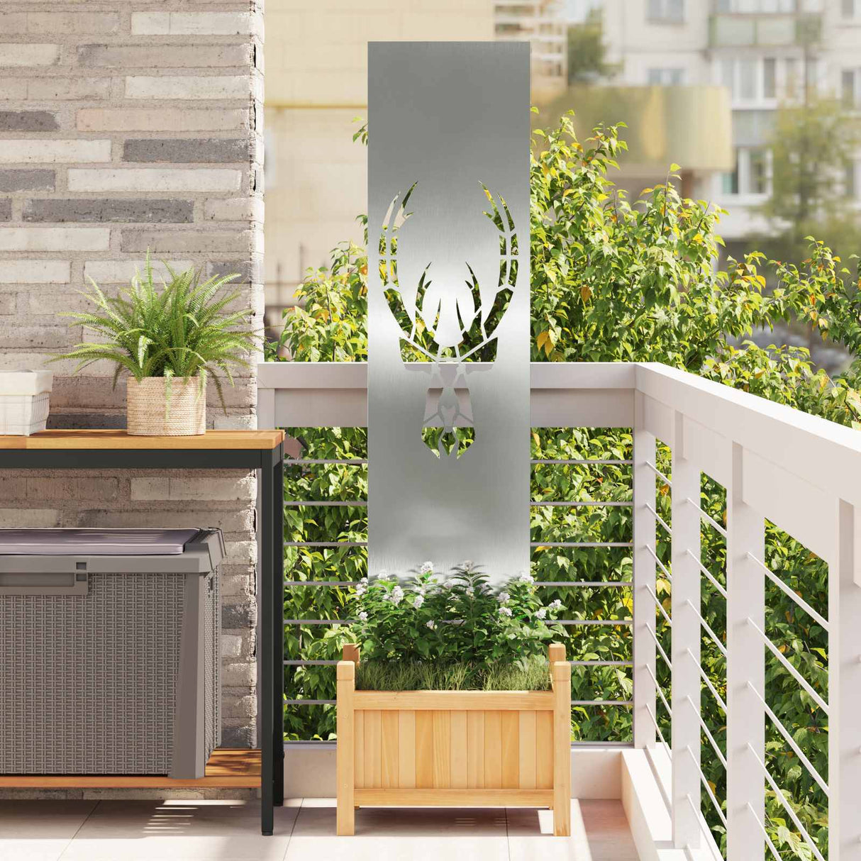 vidaXL Tuin Privacy Scherm Zwart 32 x 140 cm Koudgewalst staal